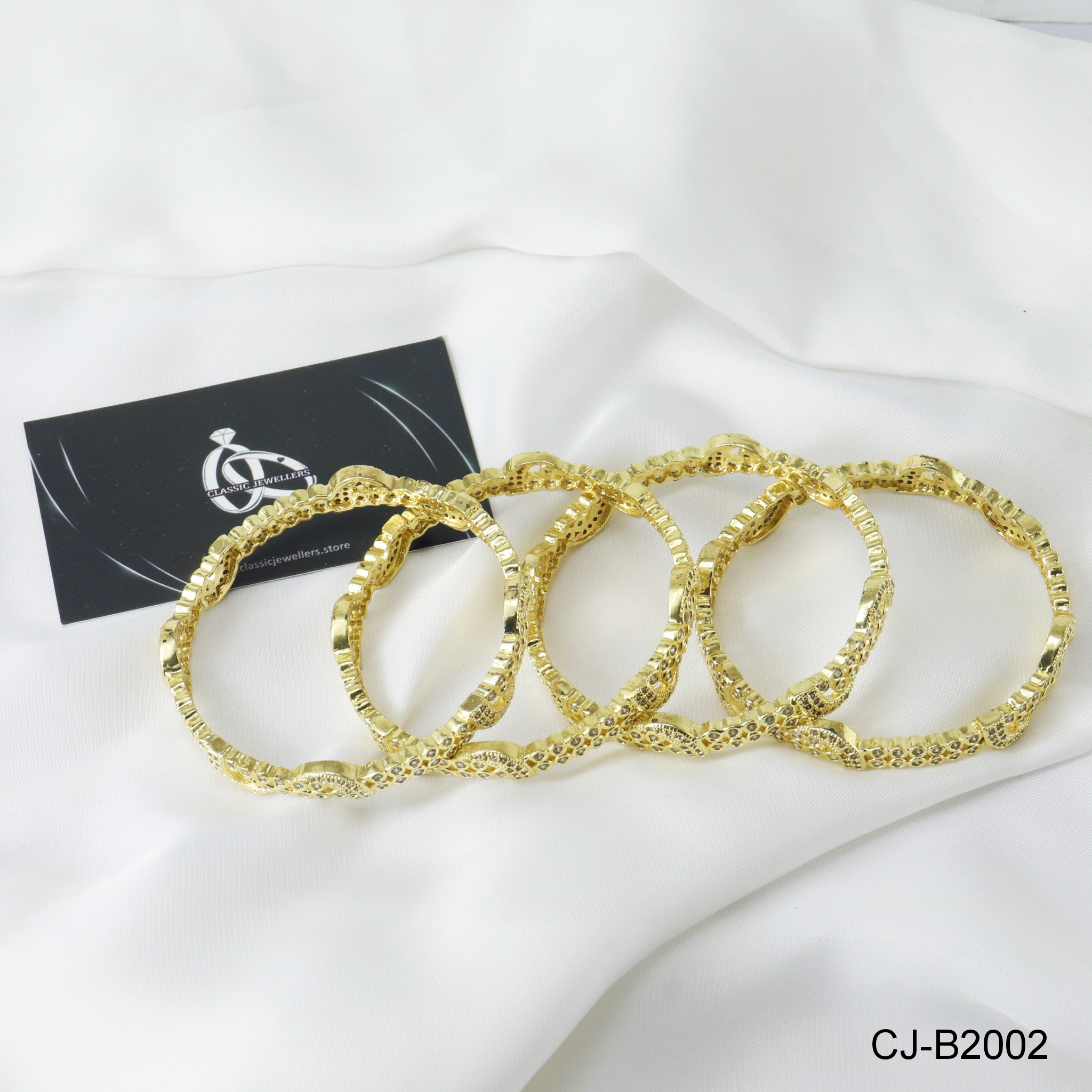 STONE BANGLES CJ-B2002 (GOLDEN)