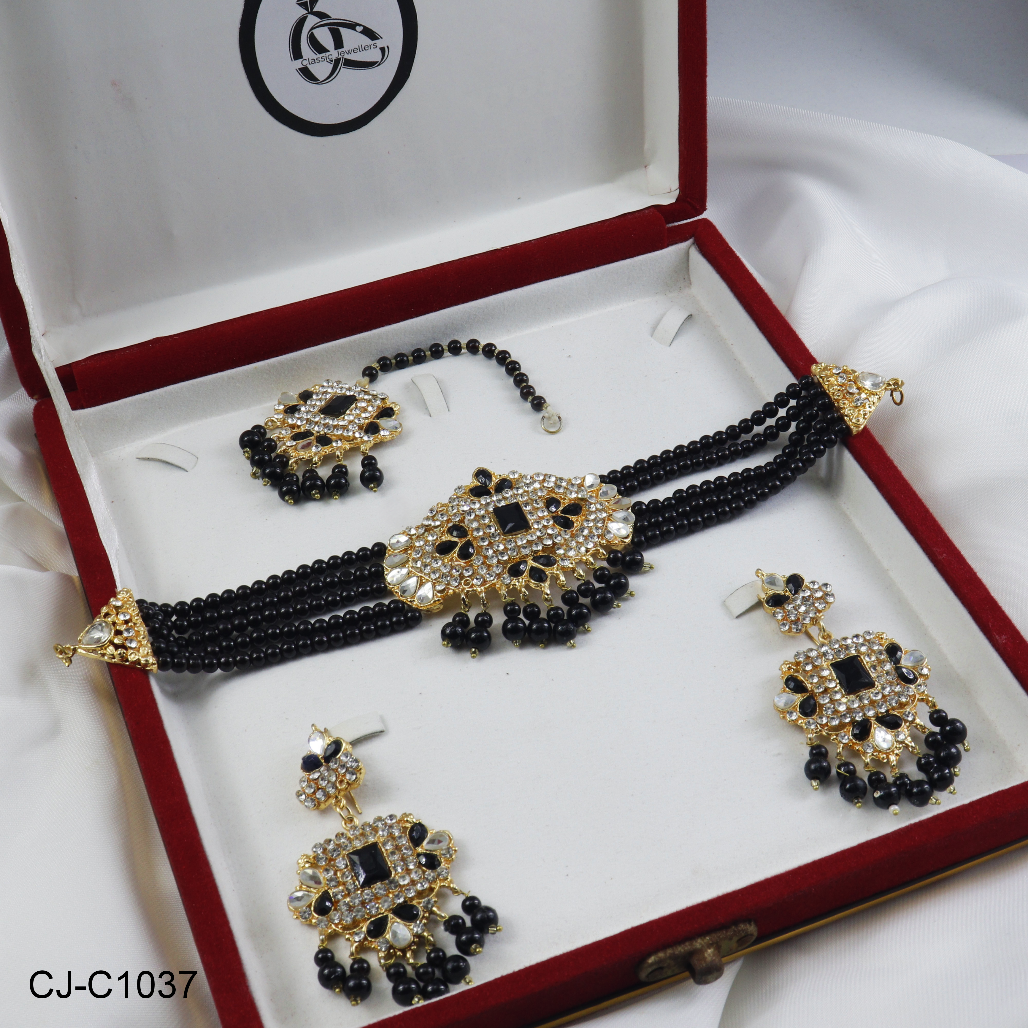 CJ-C1037 CHOKER SET (BLACK)